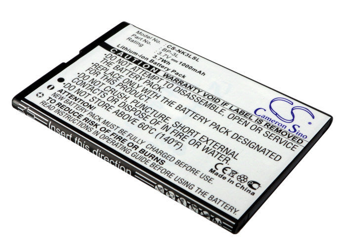 1000mAh Battery - CS-NK3LSL / Li-ion / Volts: 3.7