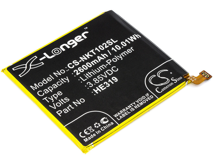 2600mAh Battery - CS-NKT102SL / Li-Polymer / Volts: 3.85