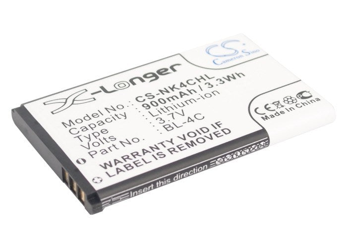 900mAh Battery - CS-NK4CHL / Li-ion / Volts: 3.7
