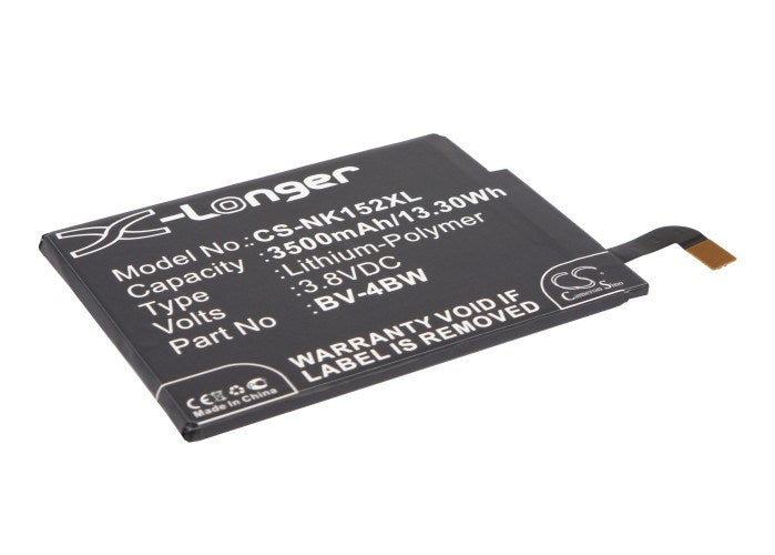 3500mAh Battery - CS-NK152XL / Li-Polymer / Volts: 3.8