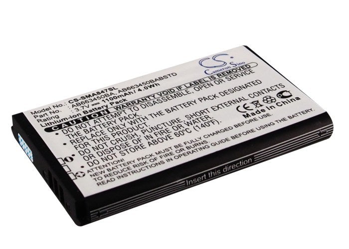 1100mAh Battery - CS-SMA847SL / Li-ion / Volts: 3.7