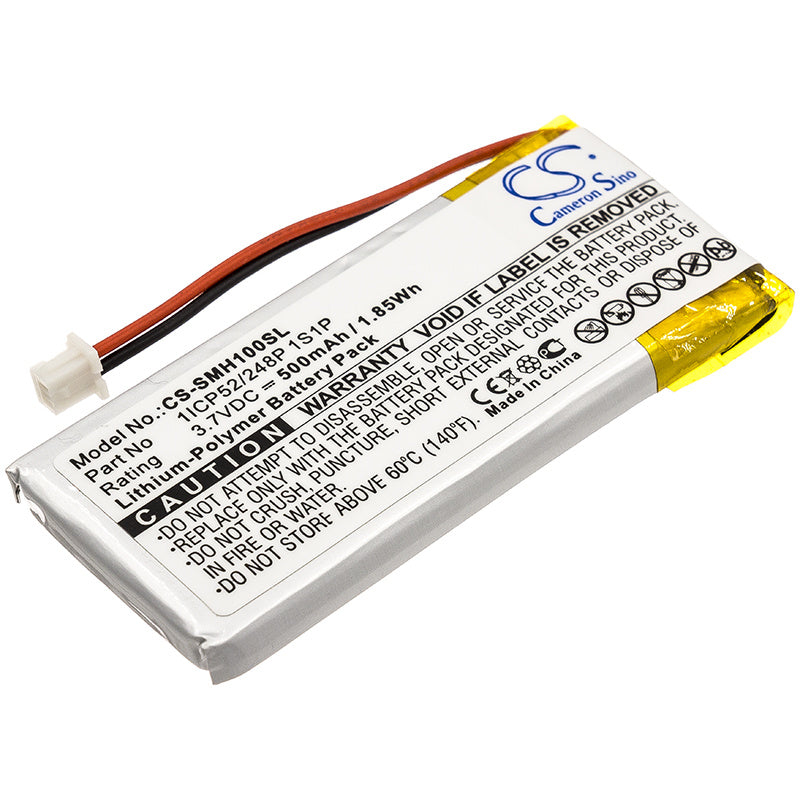 500mAh Battery - CS-SMH100SL / Li-Polymer / Volts: 3.7