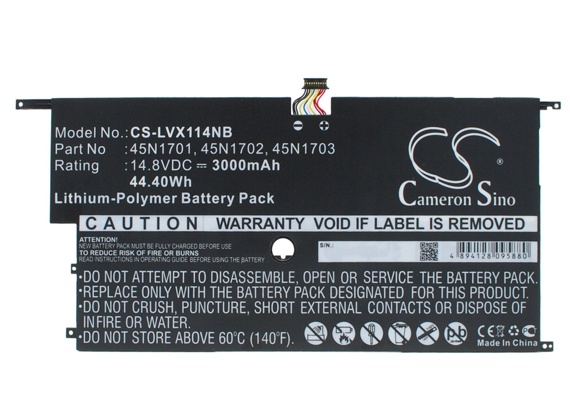 3000mAh Battery - CS-LVX114NB / Li-Polymer / Volts: 14.8
