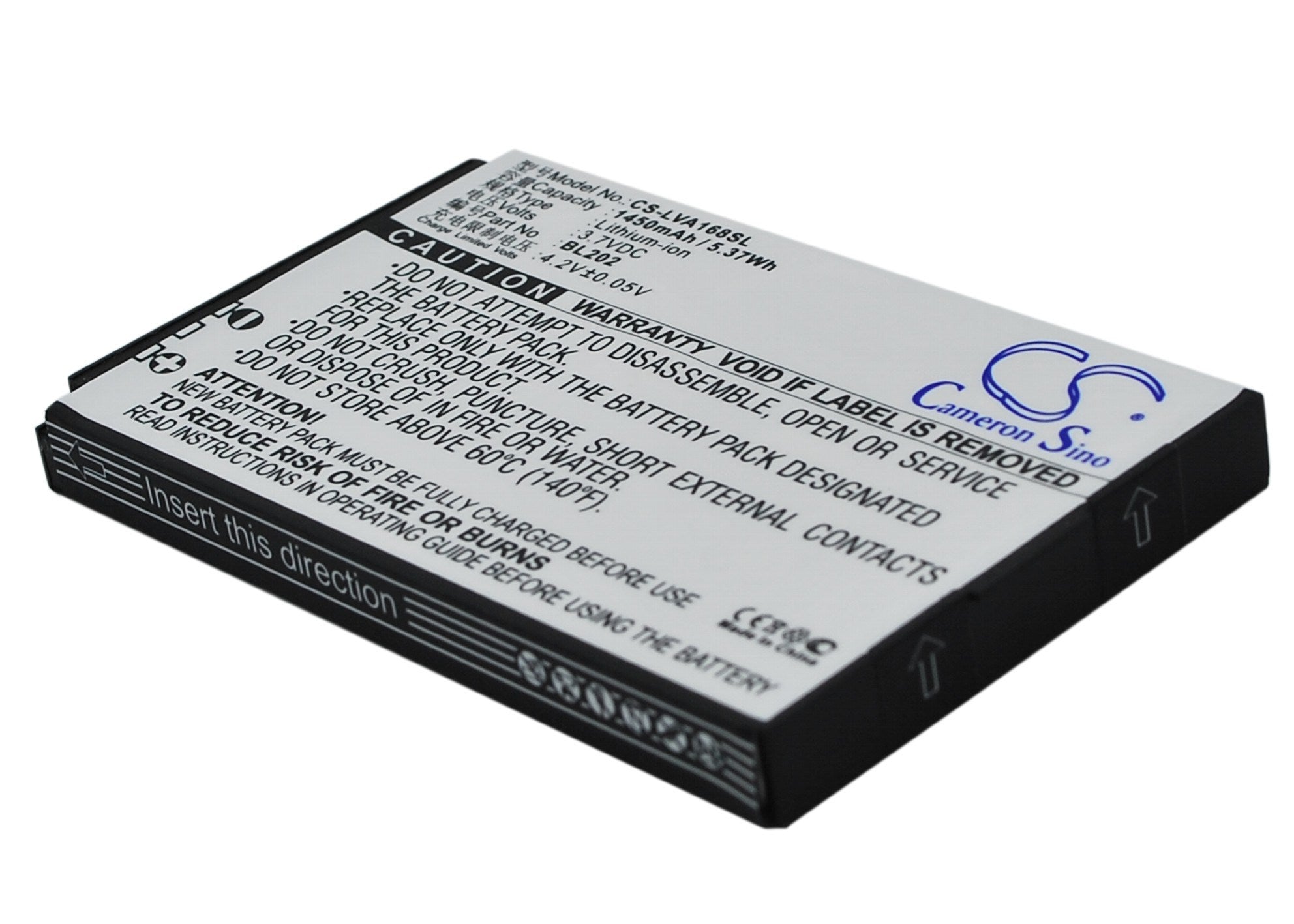 1450mAh Battery - CS-LVA168SL / Li-ion / Volts: 3.7