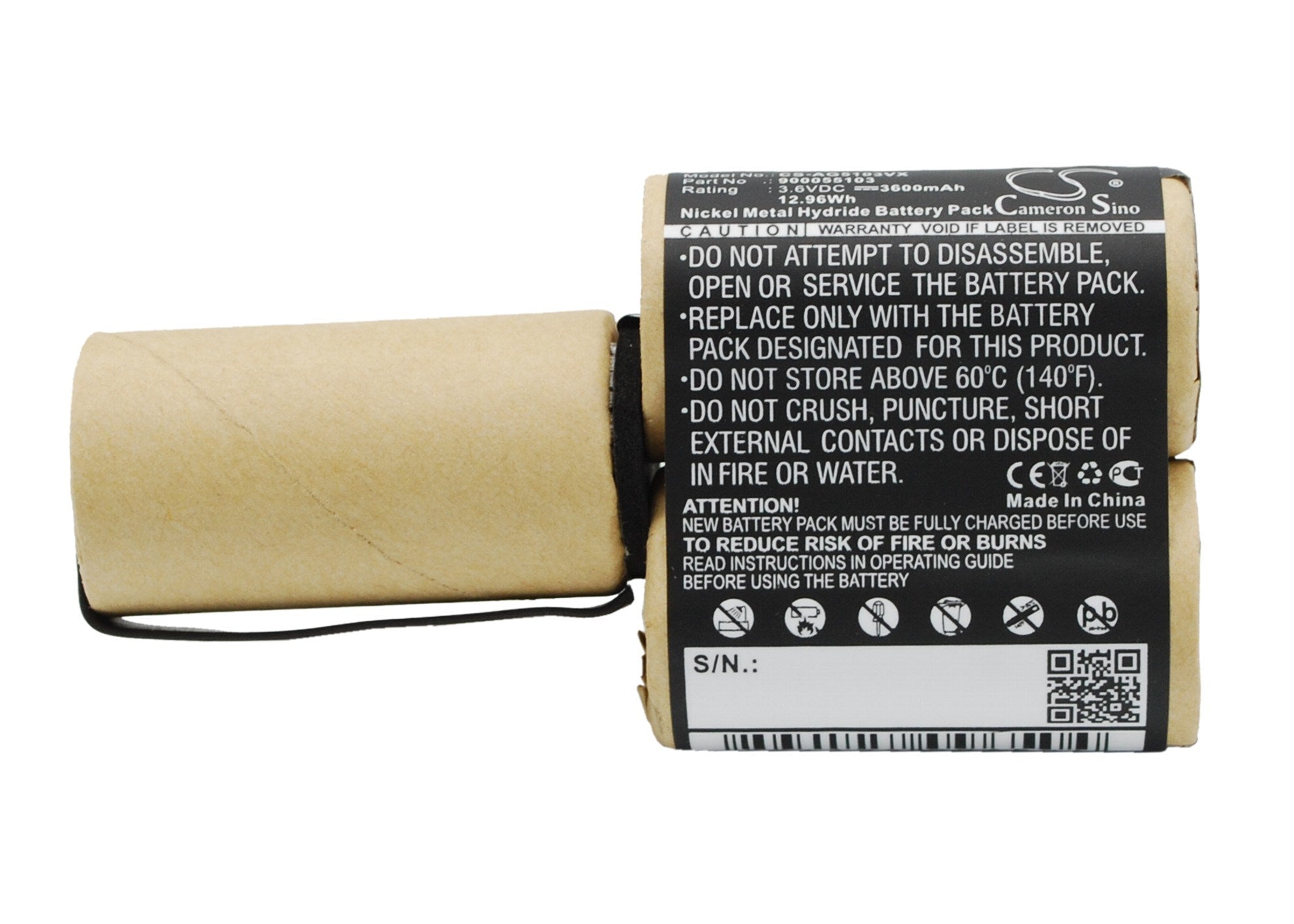 3600mAh Battery - CS-AG5103VX / Ni-MH / Volts: 3.6
