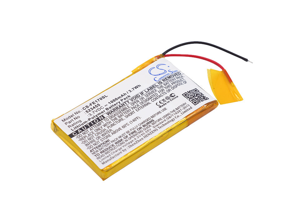 1000mAh Battery - CS-FE170SL / Li-Polymer / Volts: 3.7