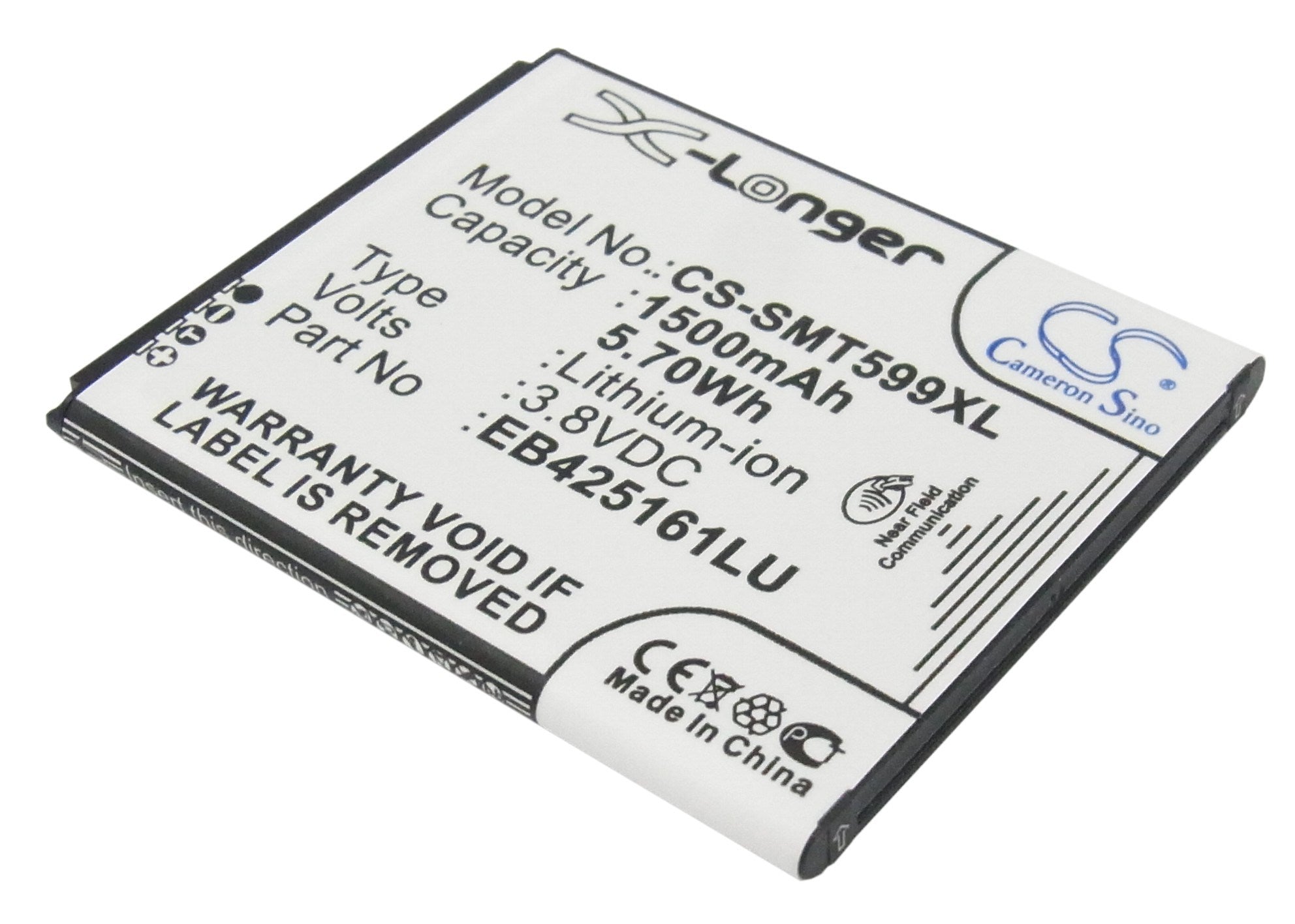 1500mAh Battery - CS-SMT599XL / Li-ion / Volts: 3.8