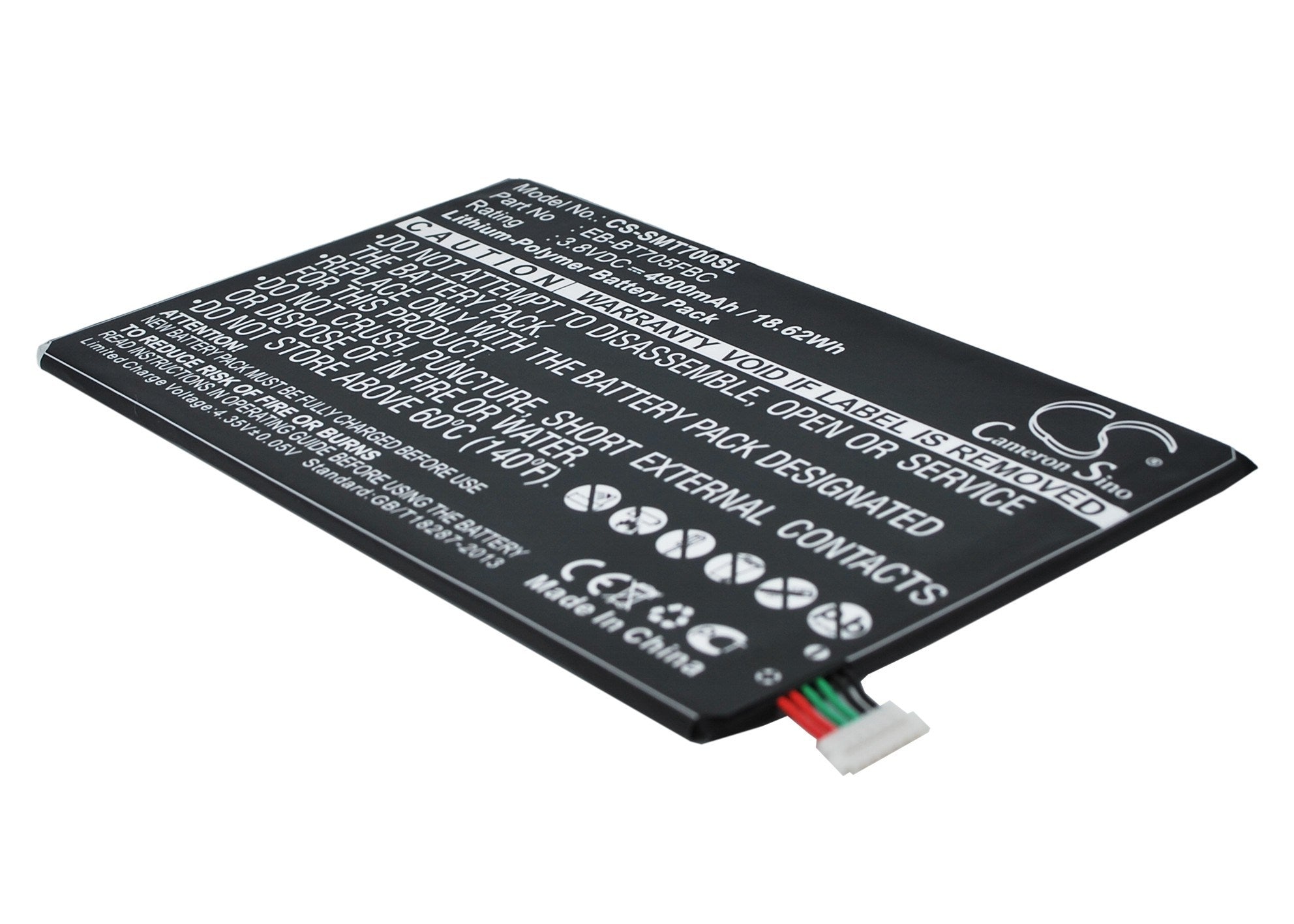 4900mAh Battery - CS-SMT700SL / Li-Polymer / Volts: 3.8