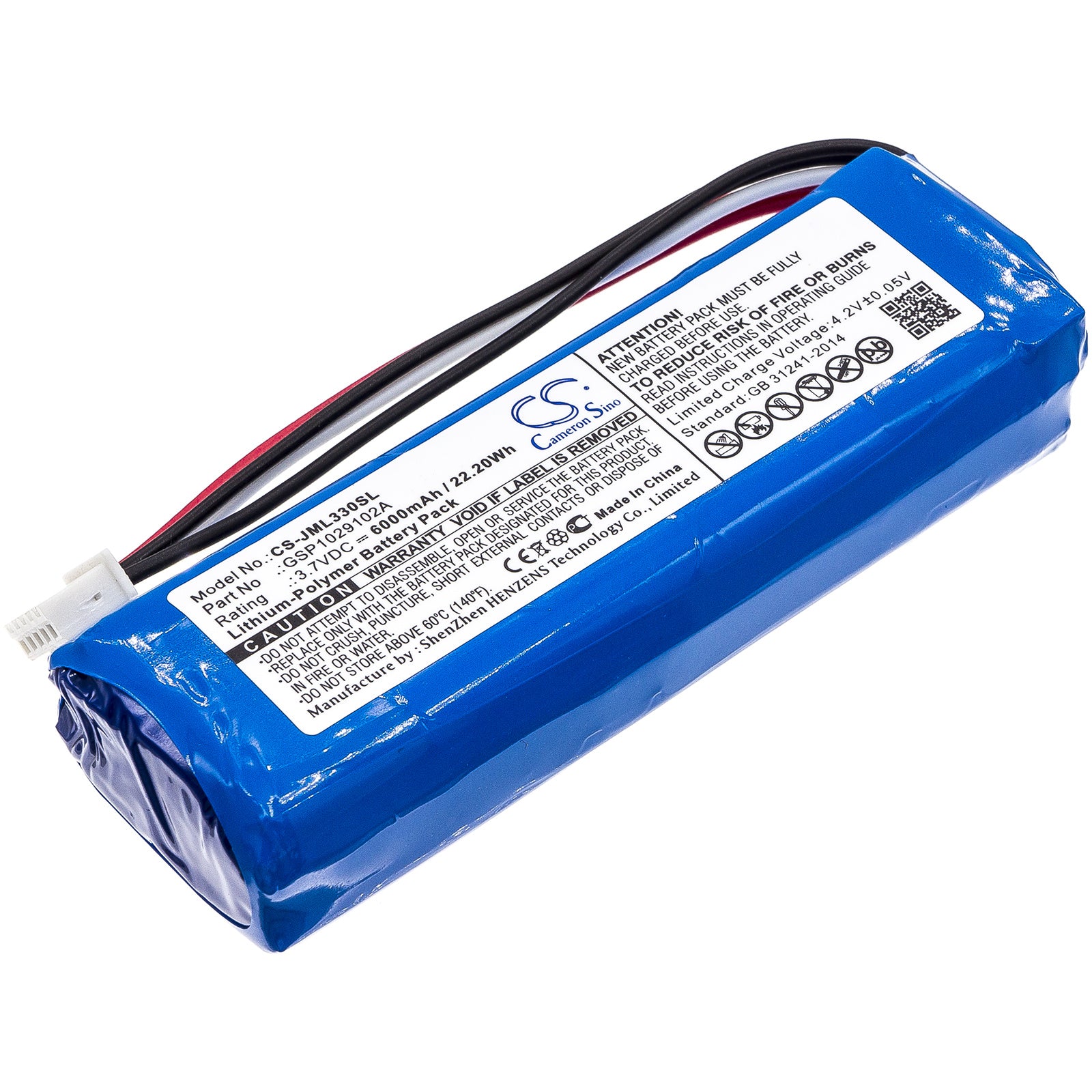 6000mAh Battery - CS-JML330SL / Li-Polymer / Volts: 3.7