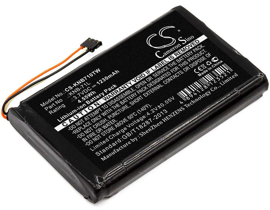 1230mAh Battery - CS-KNB710TW / Li-ion / Volts: 3.7