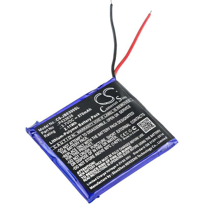 570mAh Battery - CS-JBE500SL / Li-Polymer / Volts: 3.7
