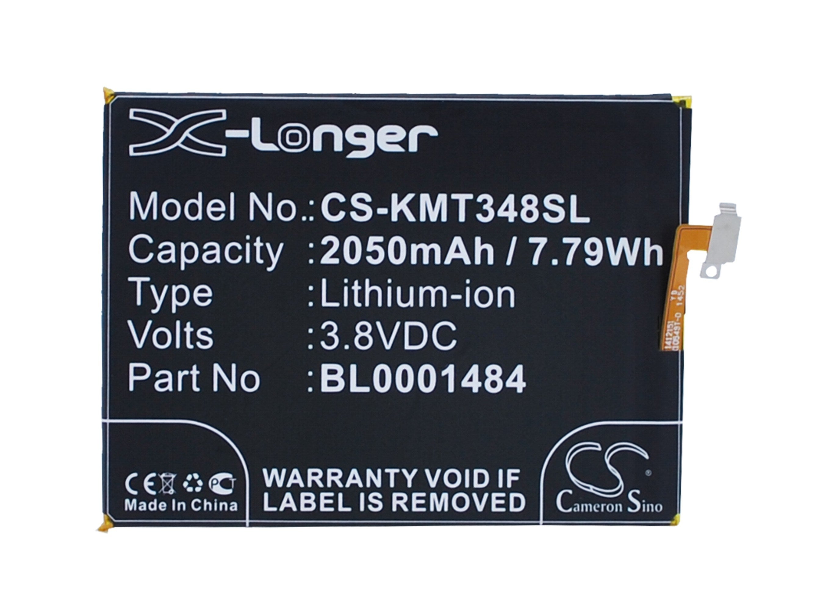 2050mAh Battery - CS-KMT348SL / Li-ion / Volts: 3.8