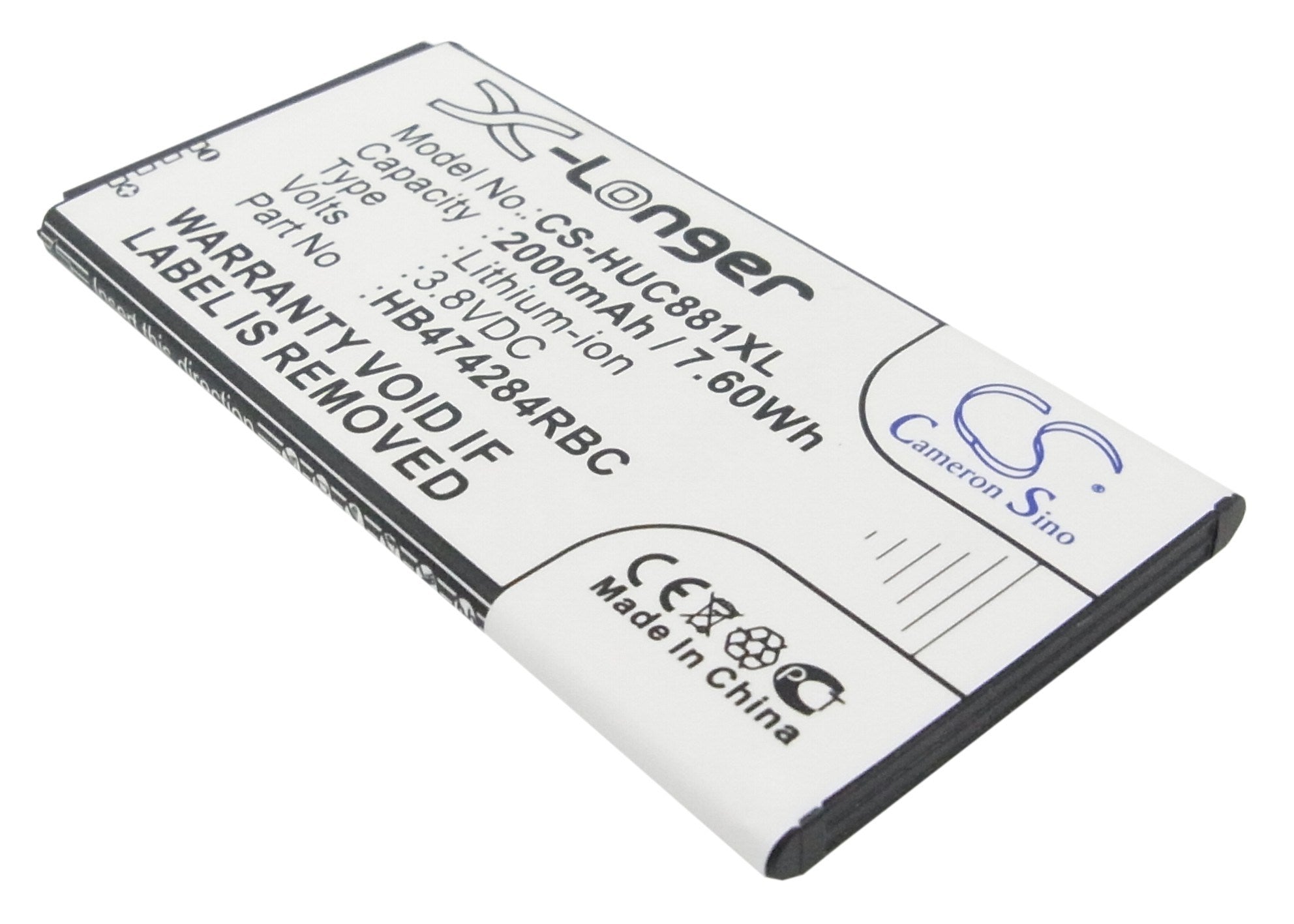 2000mAh Battery - CS-HUC881XL / Li-ion / Volts: 3.8