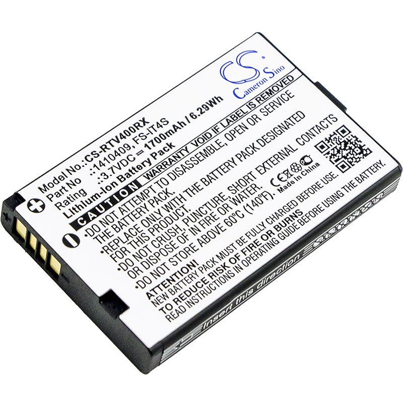 1700mAh Battery - CS-RTV400RX / Li-ion / Volts: 3.7