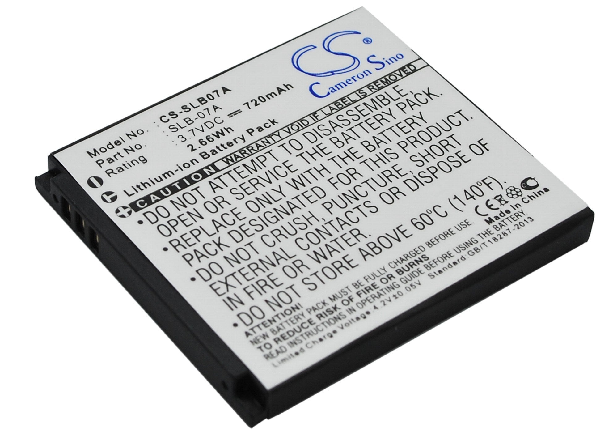 720mAh Battery - CS-SLB07A / Li-ion / Volts: 3.7