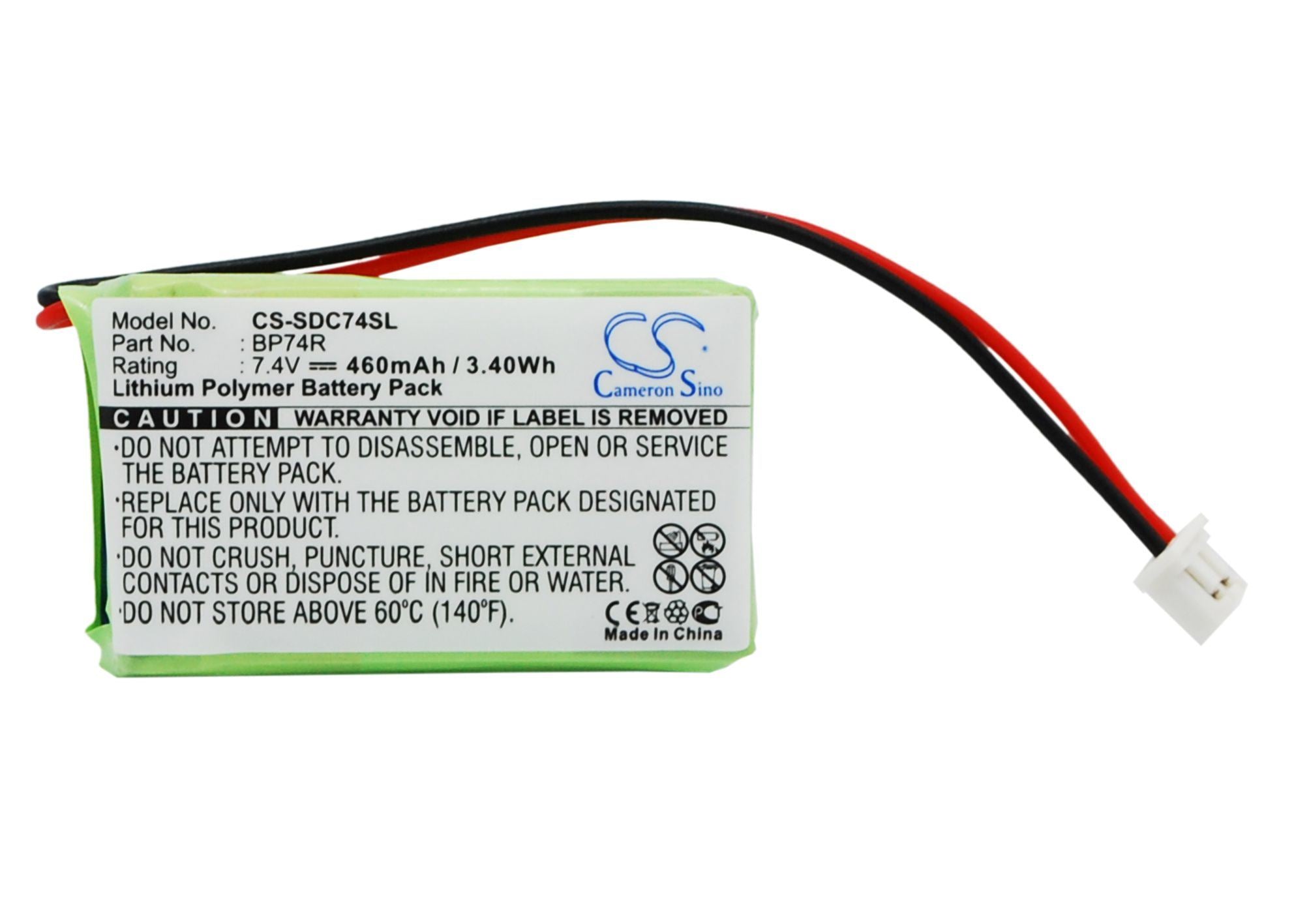 460mAh Battery - CS-SDC74SL / Li-Polymer / Volts: 7.4