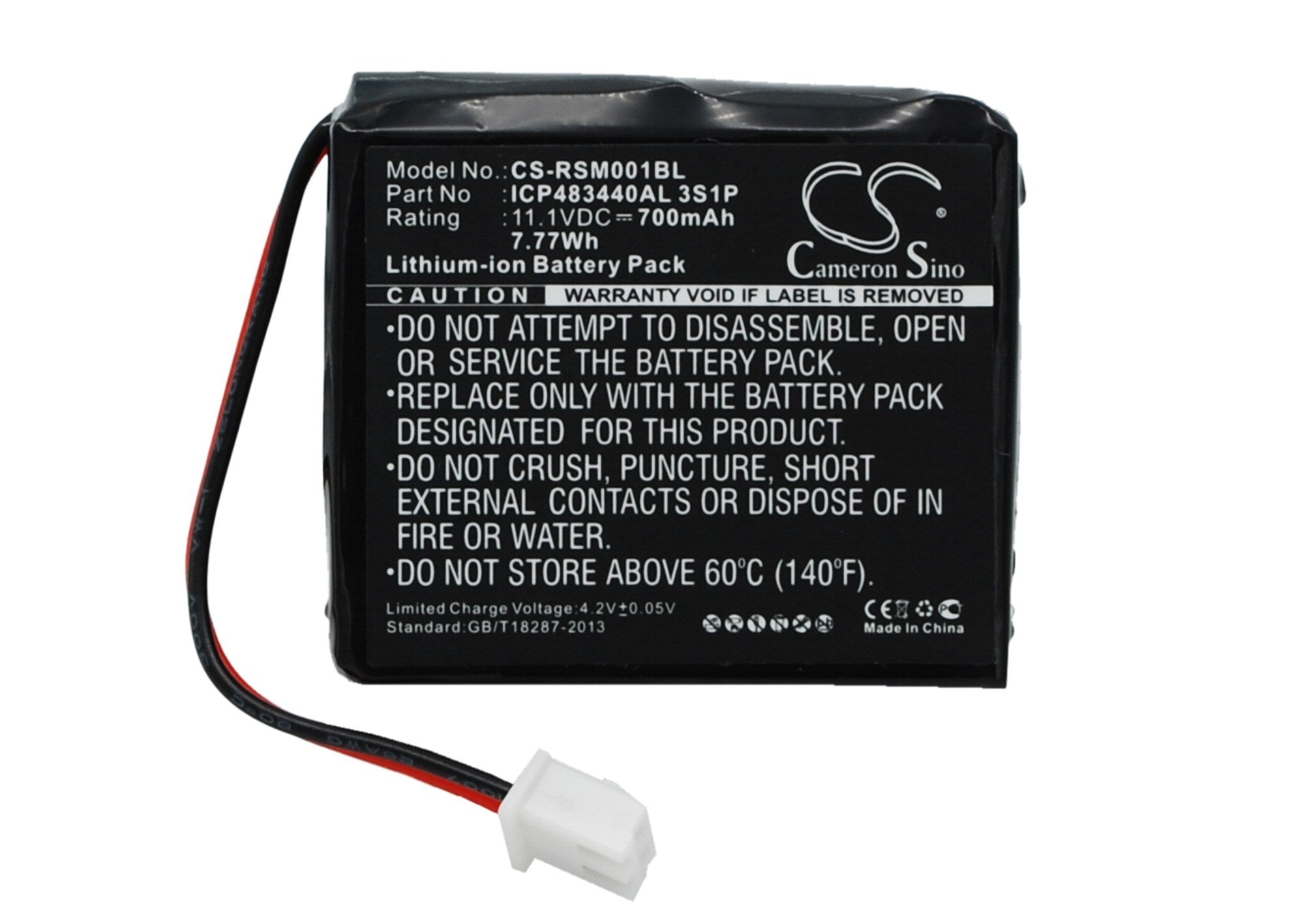 700mAh Battery - CS-RSM001BL / Li-ion / Volts: 11.1