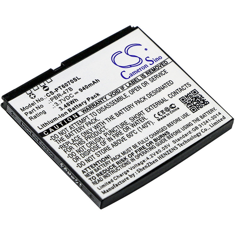 940mAh Battery - CS-PT6070SL / Li-ion / Volts: 3.7