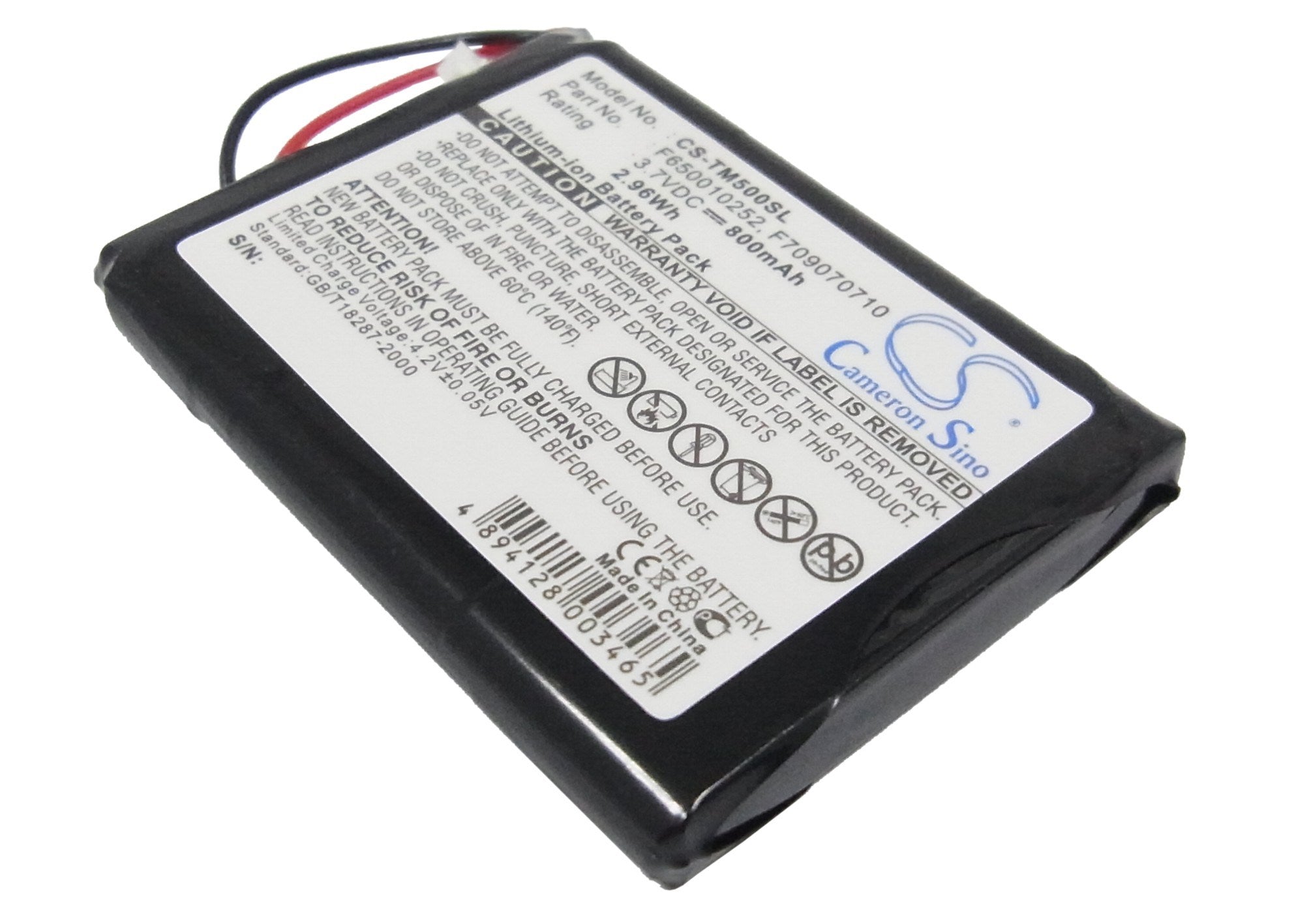 800mAh Battery - CS-TM500SL / Li-ion / Volts: 3.7