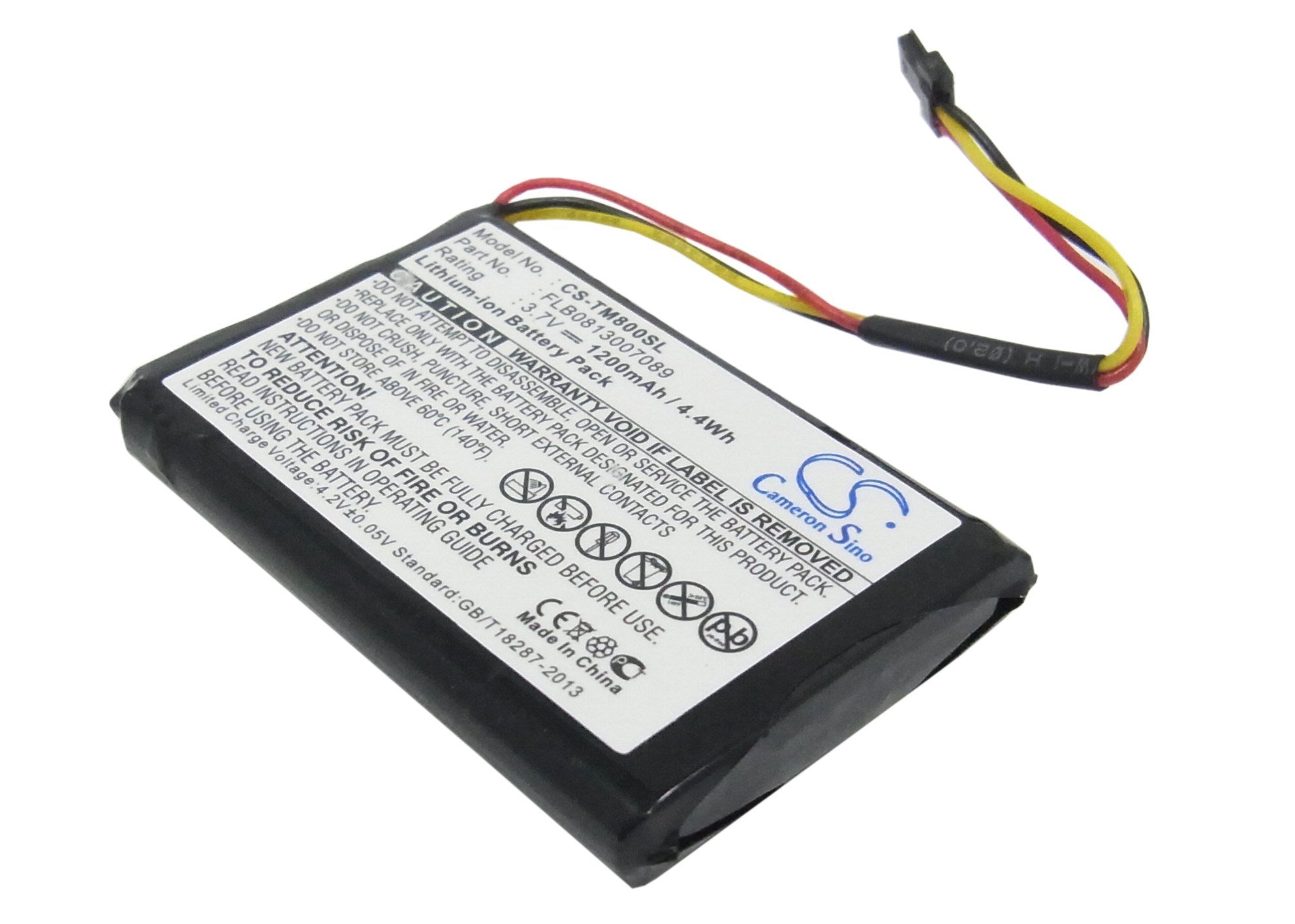 1200mAh Battery - CS-TM800SL / Li-ion / Volts: 3.7