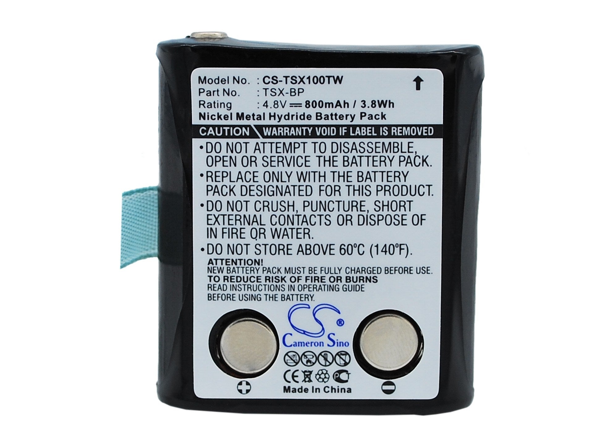 800mAh Battery - CS-TSX100TW / Ni-MH / Volts: 4.8