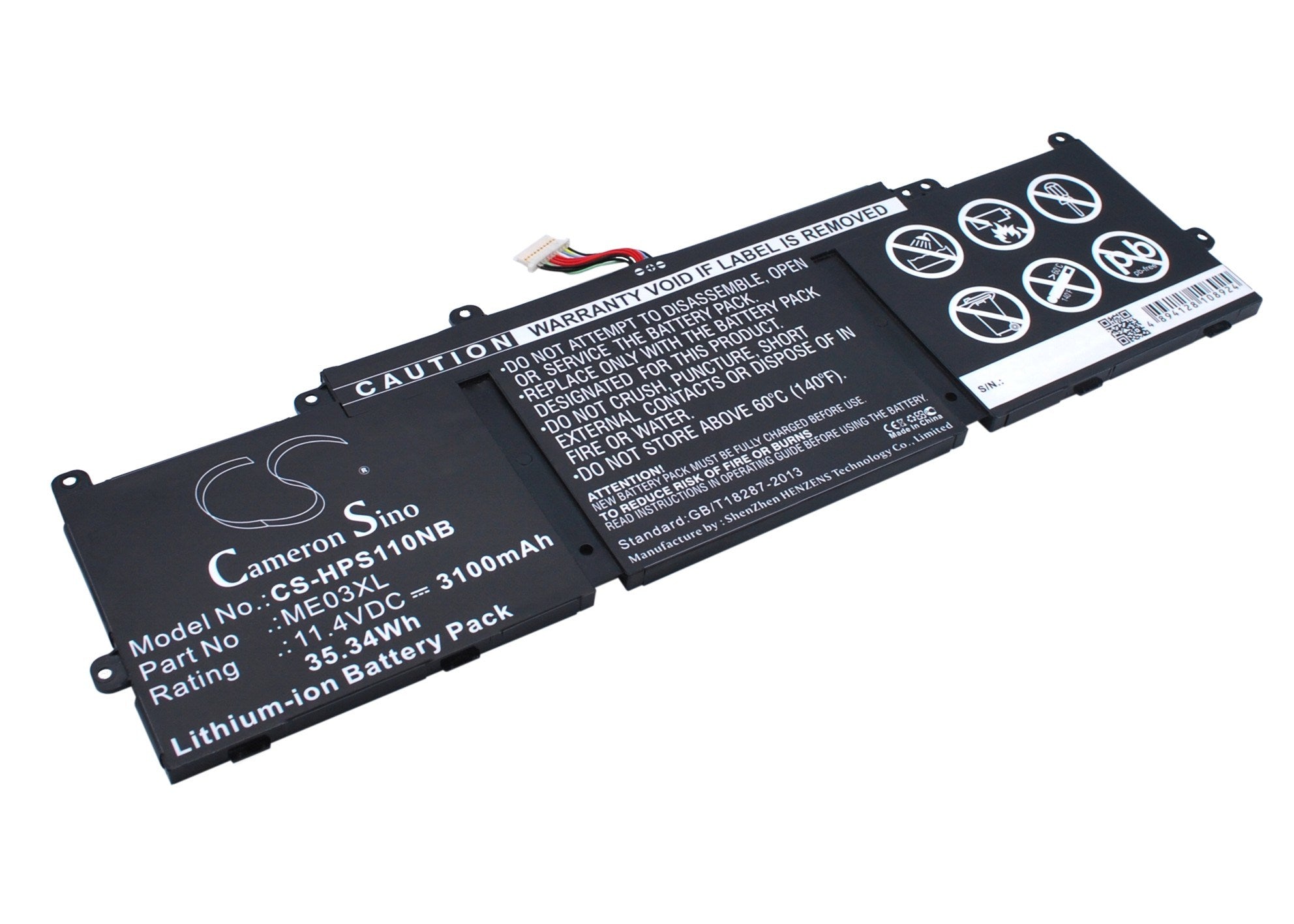 3100mAh Battery - CS-HPS110NB / Li-ion / Volts: 11.4
