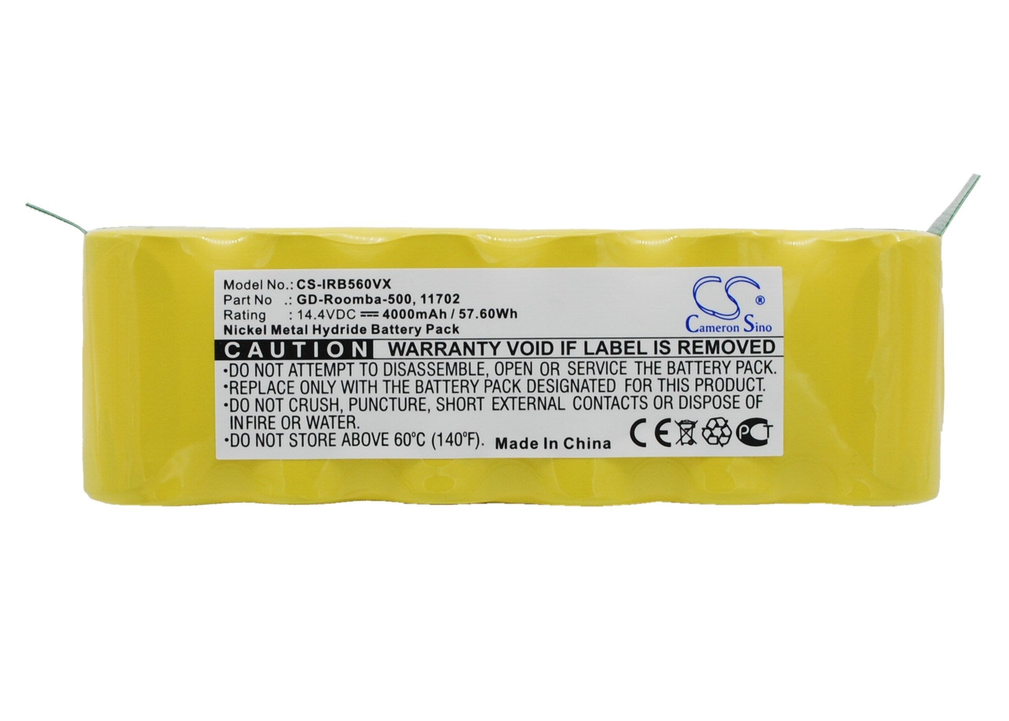 4000mAh Battery - CS-IRB560VX / Ni-MH / Volts: 14.4