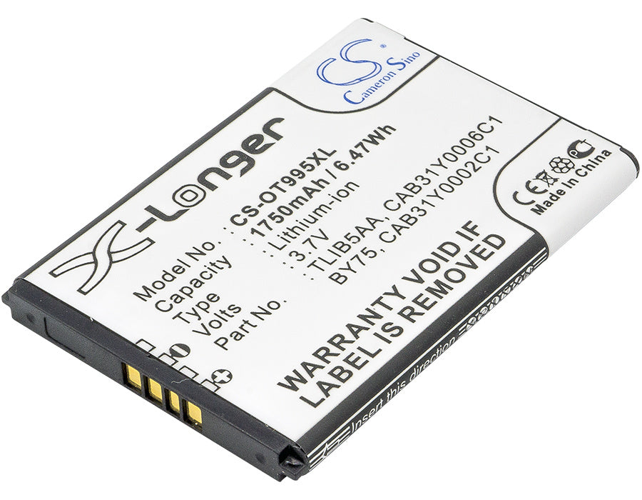 1750mAh Battery - CS-OT995XL / Li-ion / Volts: 3.7