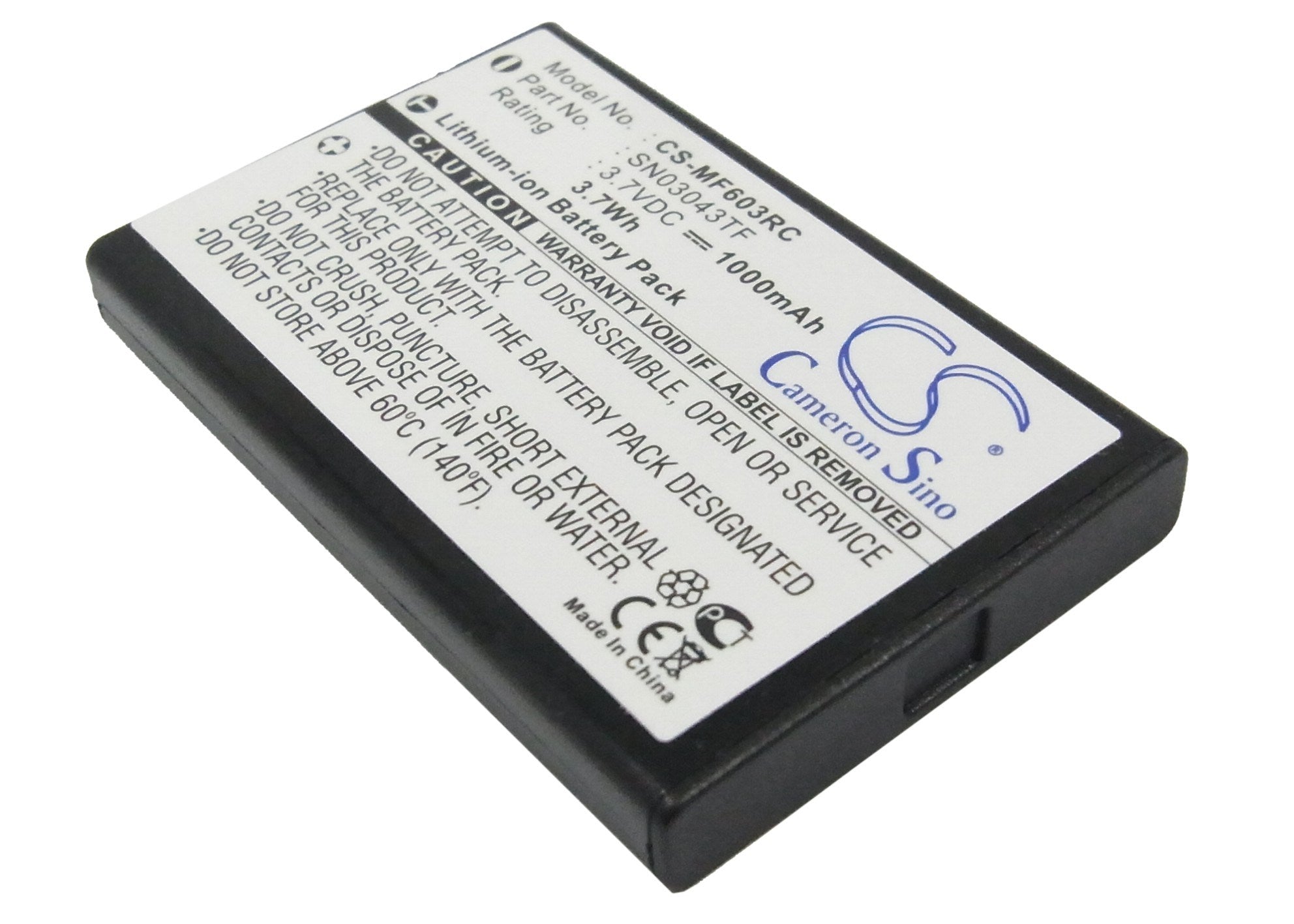 1000mAh Battery - CS-MF603RC / Li-ion / Volts: 3.7