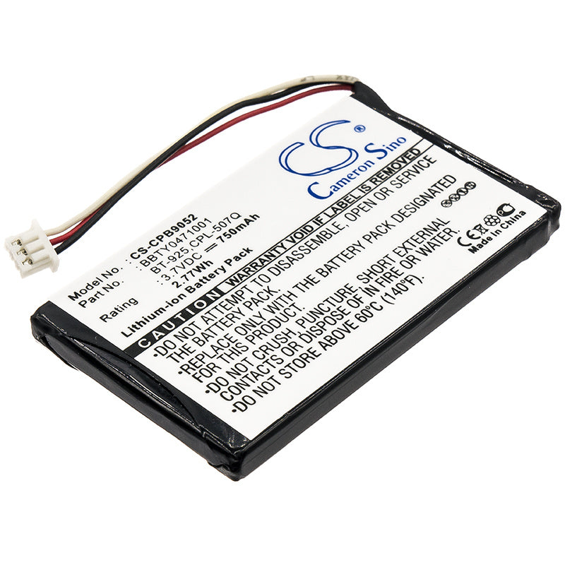 750mAh Battery - CS-CPB9052 / Li-ion / Volts: 3.7