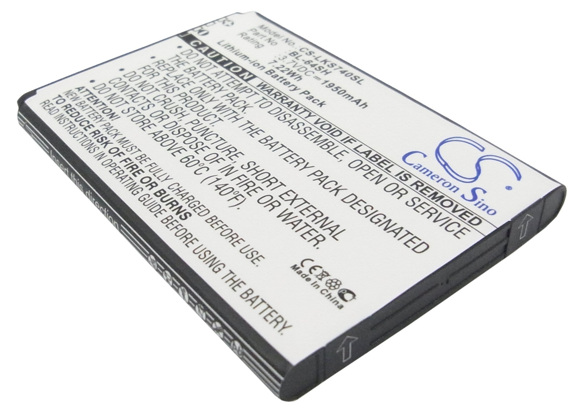 1950mAh Battery - CS-LKS740SL / Li-ion / Volts: 3.7