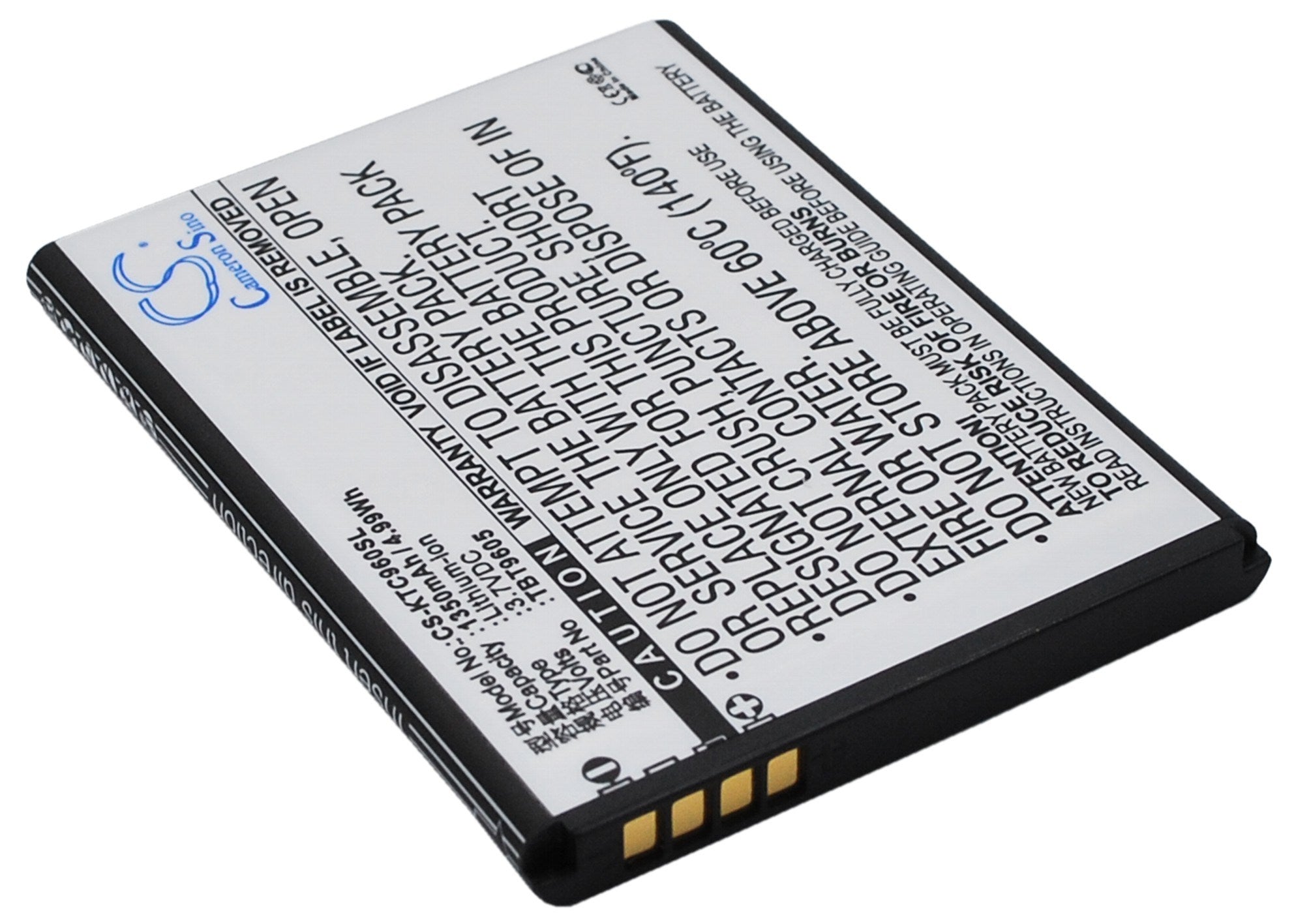 1350mAh Battery - CS-KTC960SL / Li-ion / Volts: 3.7