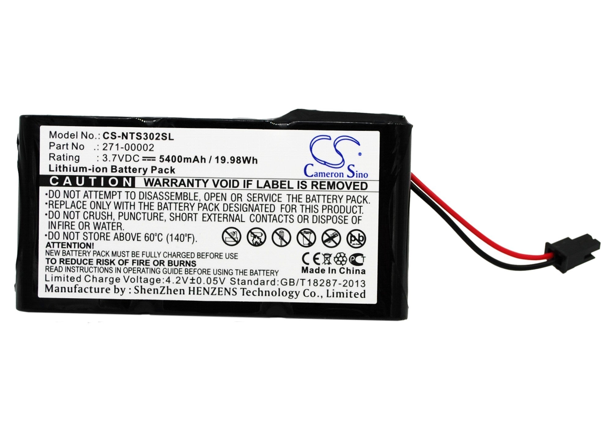 5400mAh Battery - CS-NTS302SL / Li-ion / Volts: 3.7