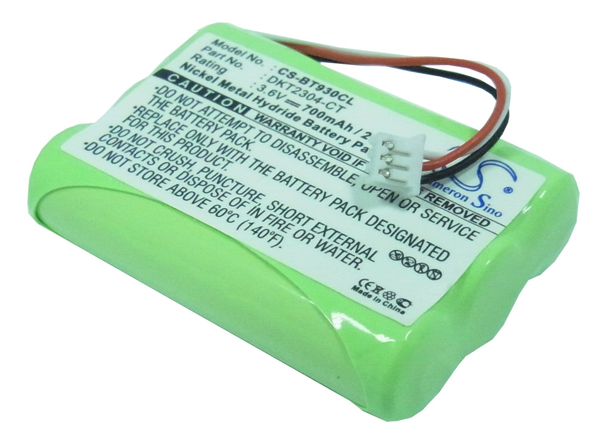 700mAh Battery - CS-BT930CL / Ni-MH / Volts: 3.6