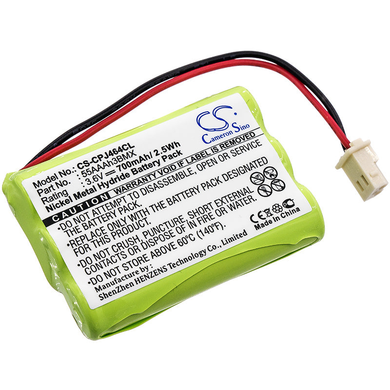700mAh Battery - CS-CPJ464CL / Ni-MH / Volts: 3.6
