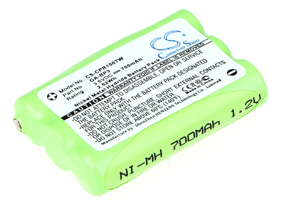 700mAh Battery - CS-CPR150TW / Ni-MH / Volts: 3.6