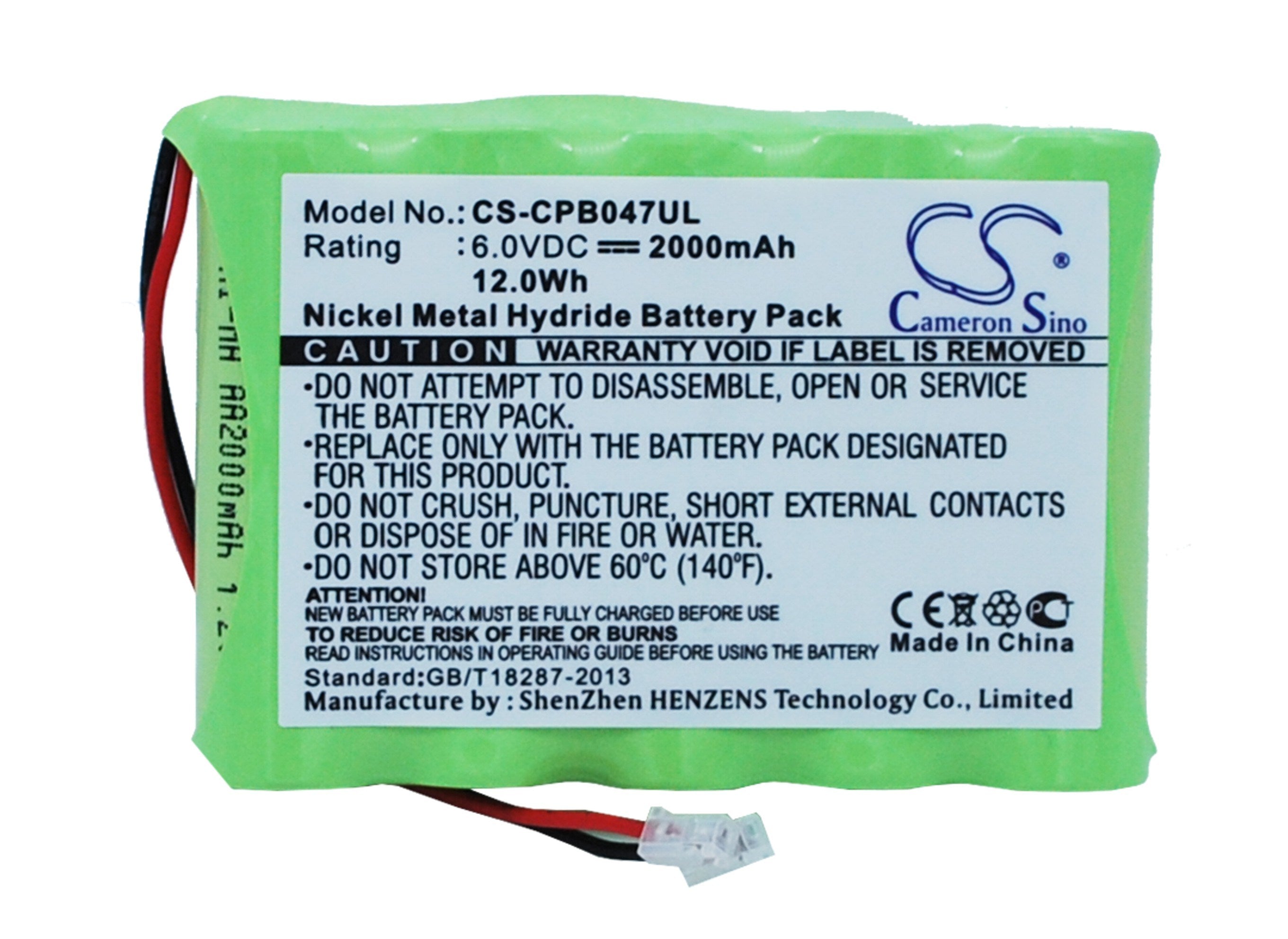 2000mAh Battery - CS-CPB047UL / Ni-MH / Volts: 6