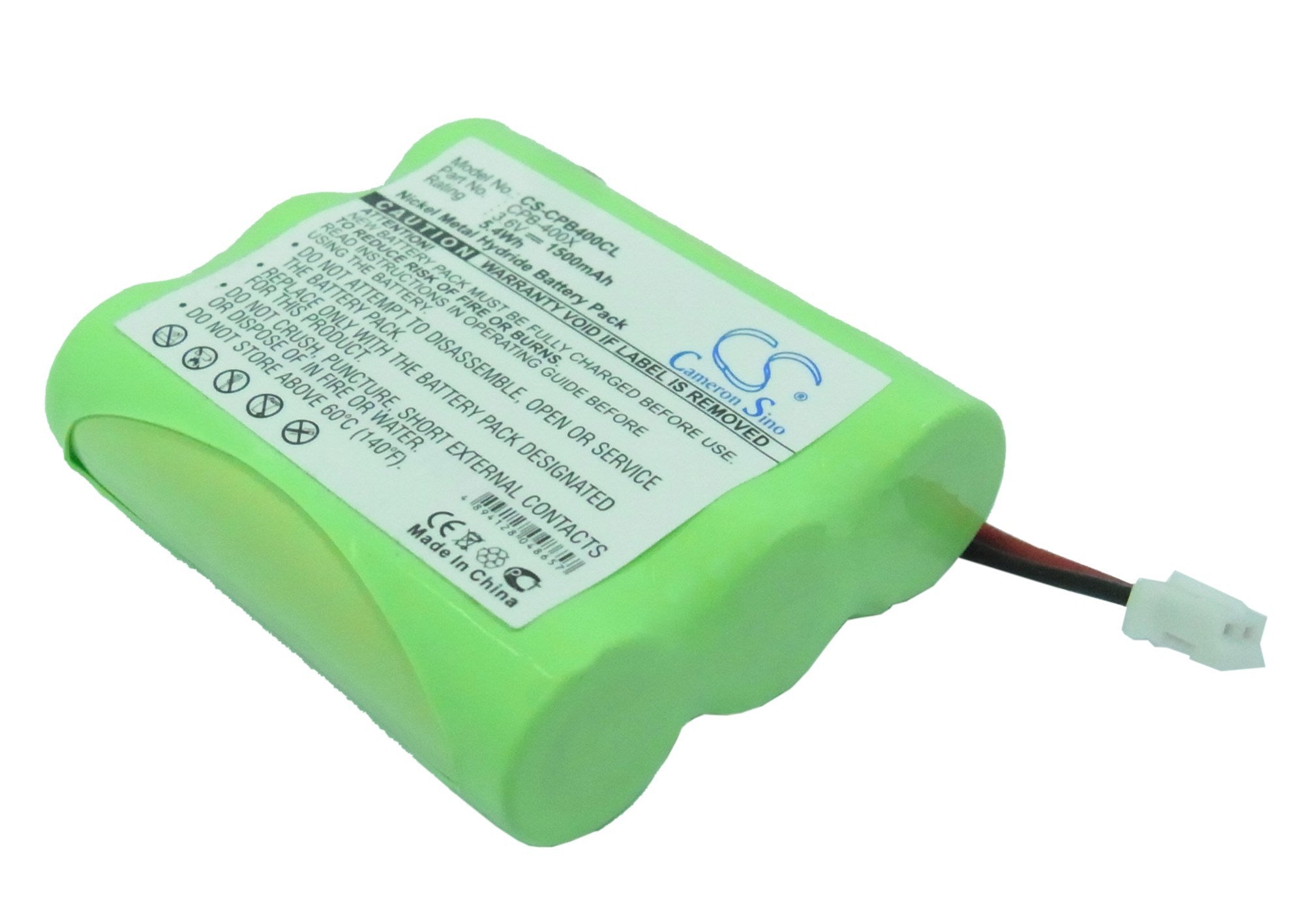 1500mAh Battery - CS-CPB400CL / Ni-MH / Volts: 3.6