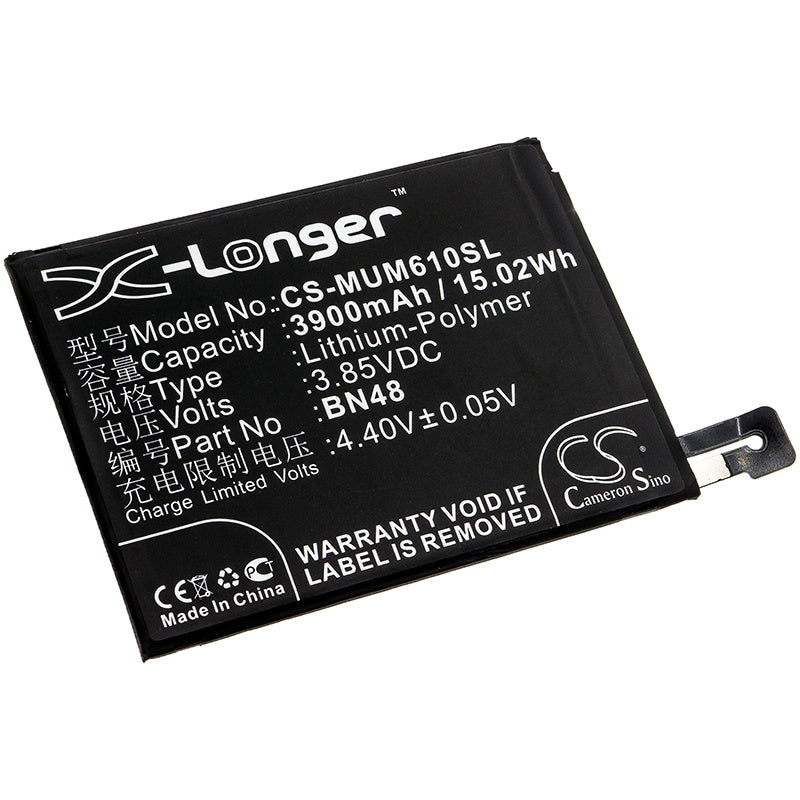 3900mAh Battery - CS-MUM610SL / Li-Polymer / Volts: 3.85