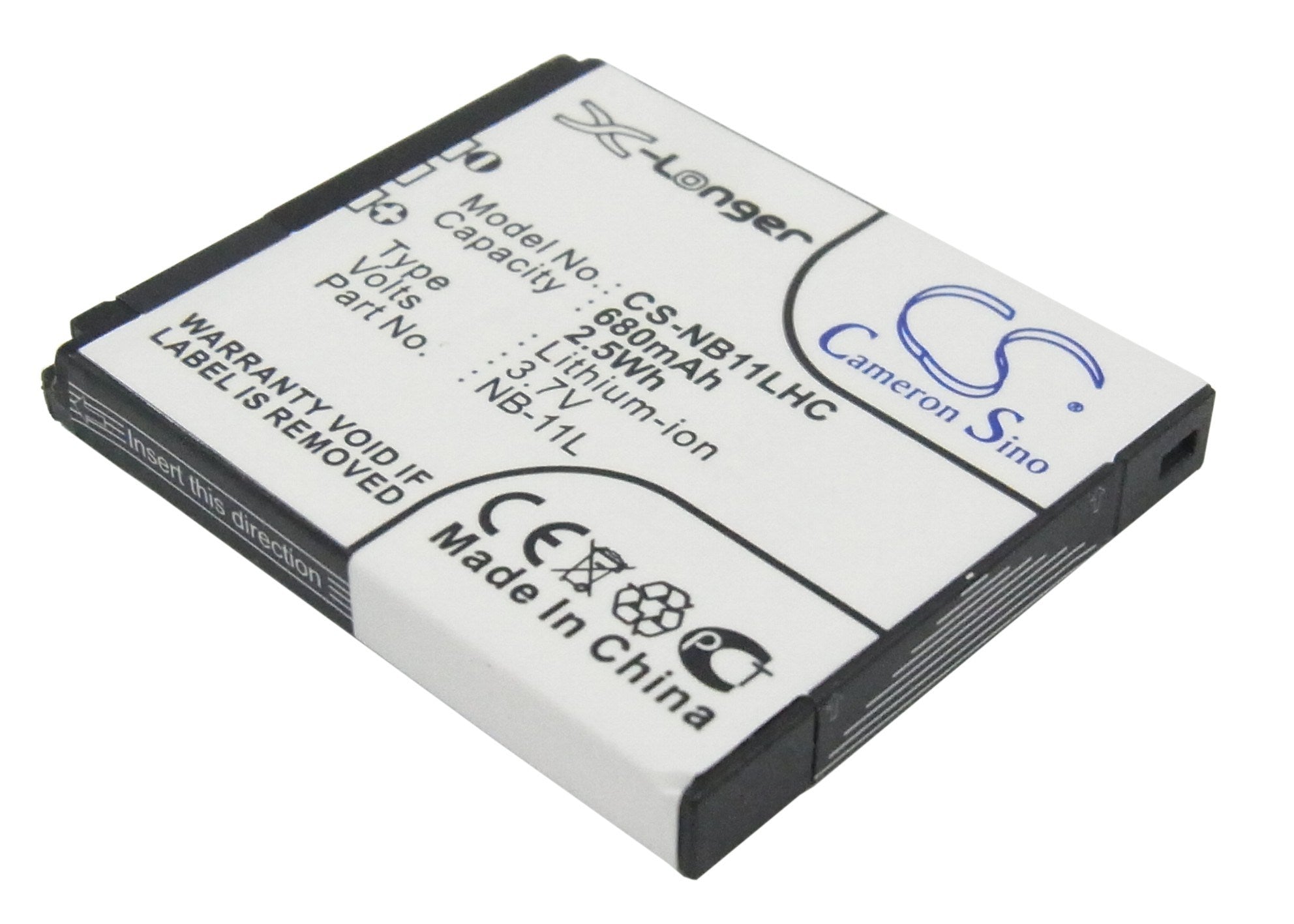 680mAh Battery - CS-NB11LHC / Li-ion / Volts: 3.7