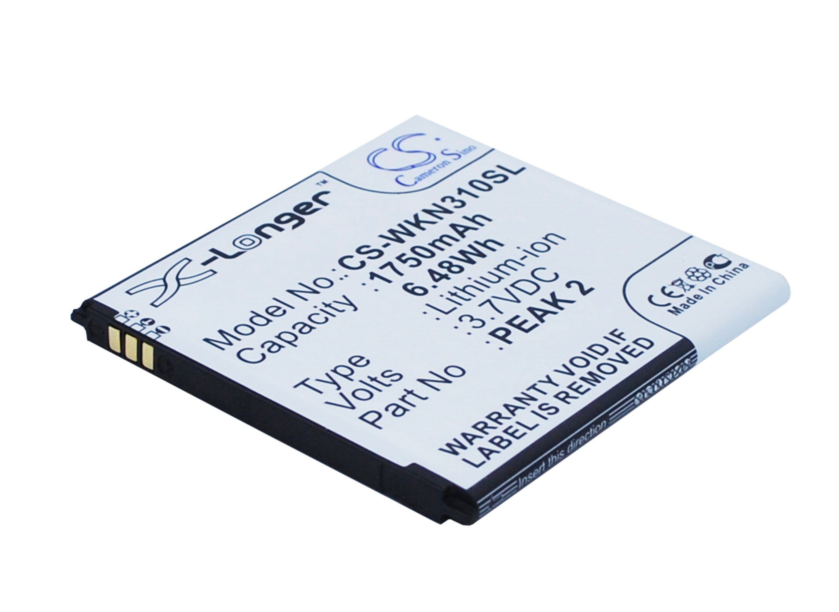 1750mAh Battery - CS-WKN310SL / Li-ion / Volts: 3.7