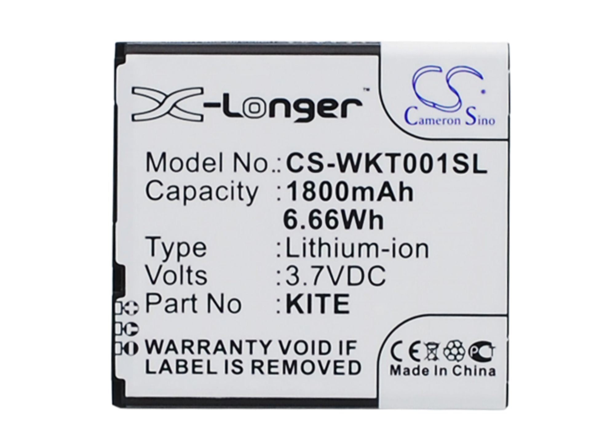 1800mAh Battery - CS-WKT001SL / Li-ion / Volts: 3.7