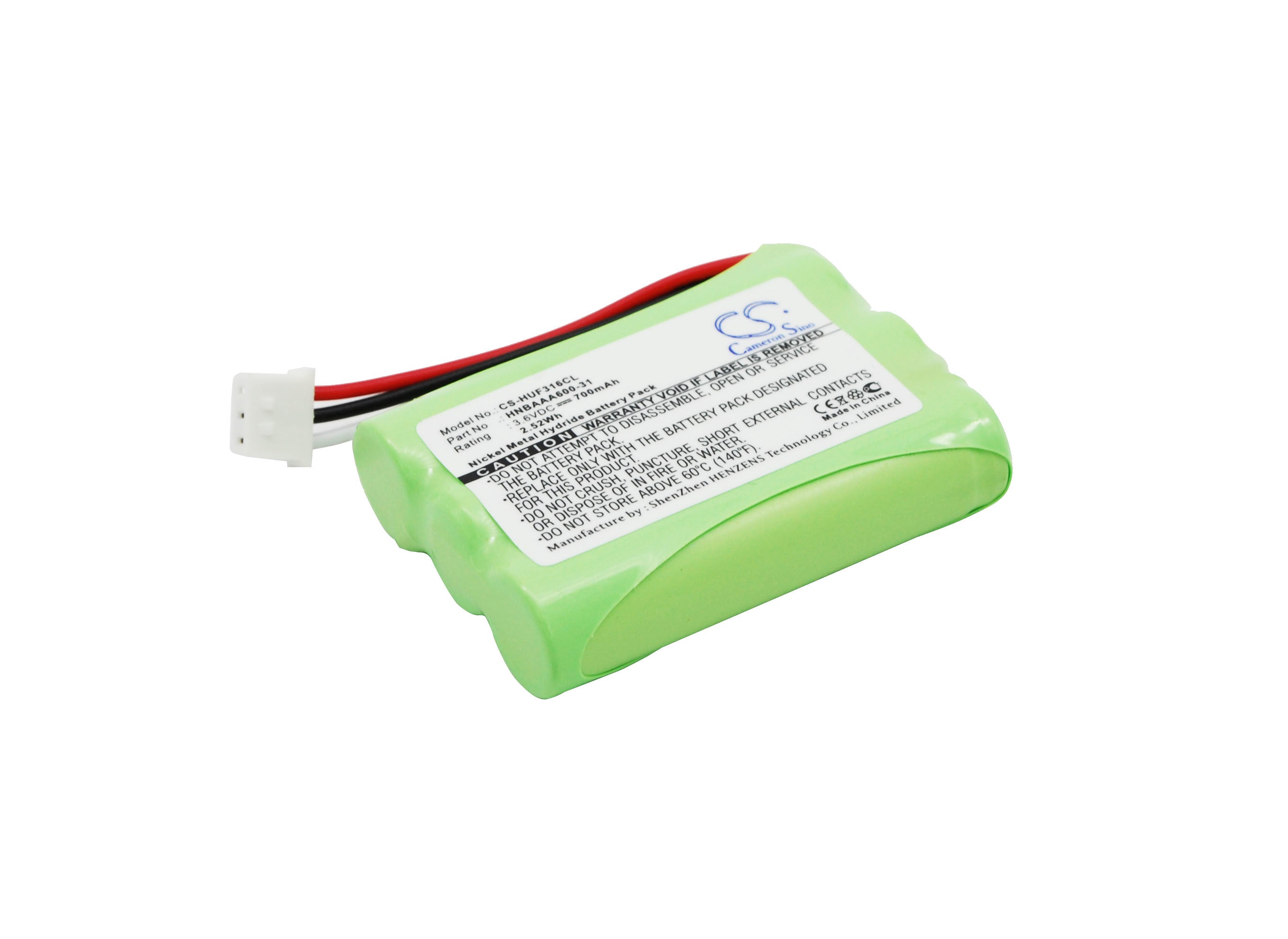 700mAh Battery - CS-HUF316CL / Ni-MH / Volts: 3.6