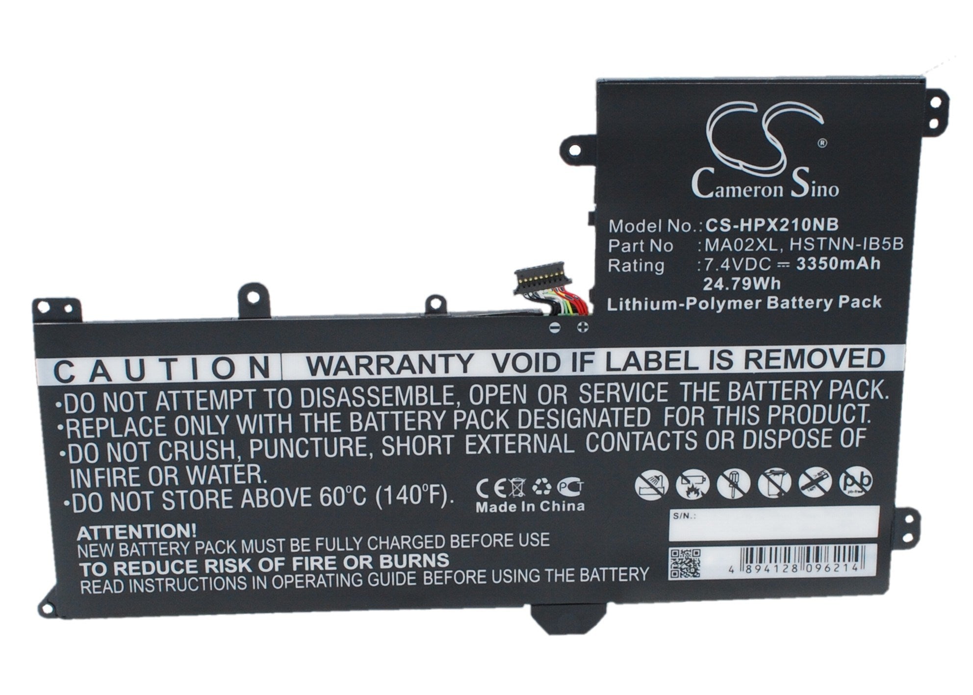 3350mAh Battery - CS-HPX210NB / Li-Polymer / Volts: 7.4