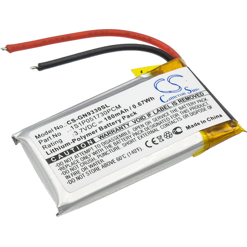 180mAh Battery - CS-GN9330SL / Li-Polymer / Volts: 3.7