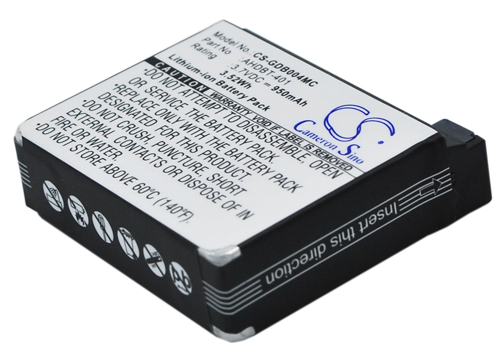 950mAh Battery - CS-GDB004MC / Li-ion / Volts: 3.7