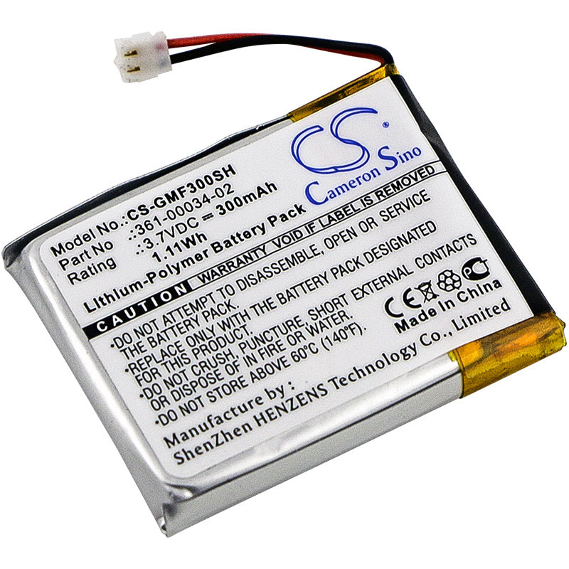 300mAh Battery - CS-GMF300SH / Li-Polymer / Volts: 3.7