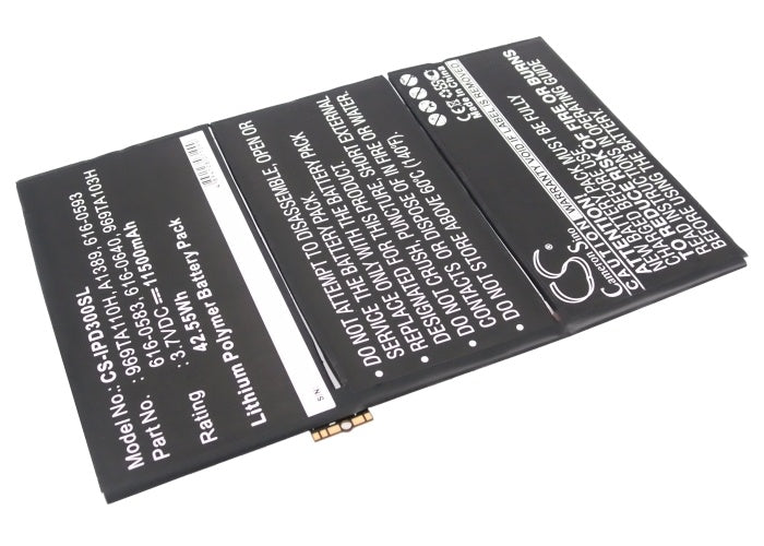 11500mAh Battery - CS-IPD300SL / Li-Polymer / Volts: 3.7