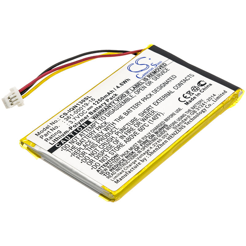 1250mAh Battery - CS-IQN130SL / Li-Polymer / Volts: 3.7