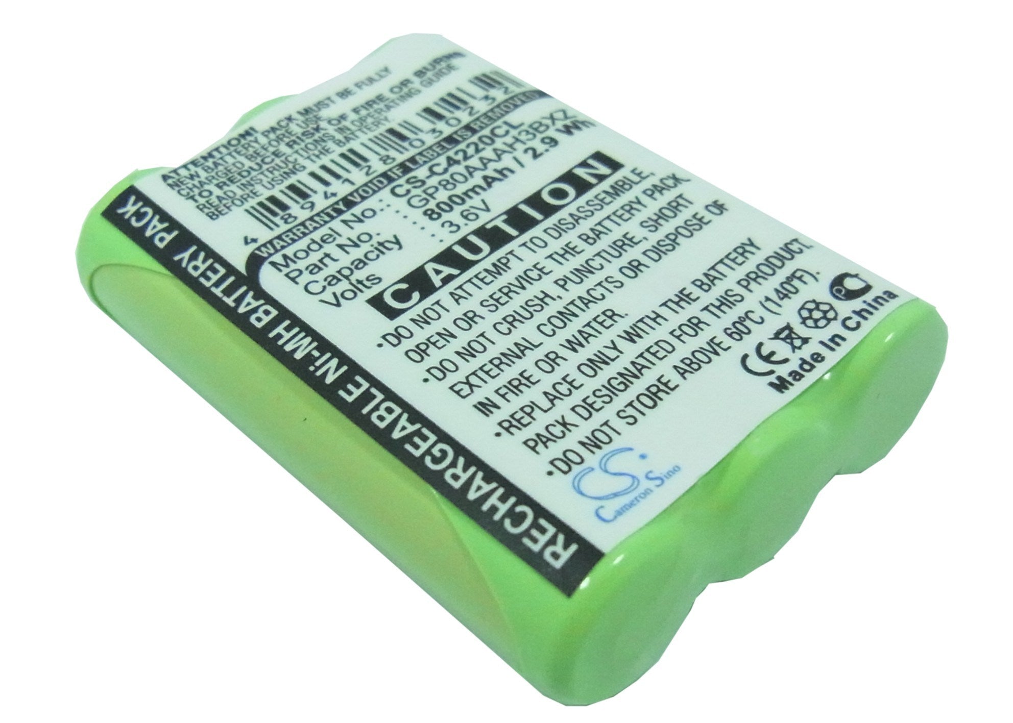 800mAh Battery - CS-C4220CL / Ni-MH / Volts: 3.6